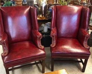 Classic Leather Chairs made by Schafer Brothers