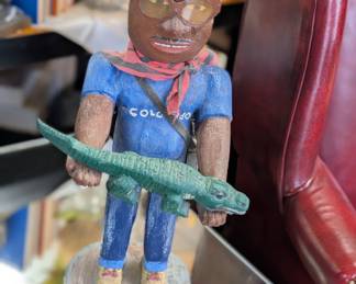 Folk Artist Bill Potts "Self Portrait" sculpture - Rare piece