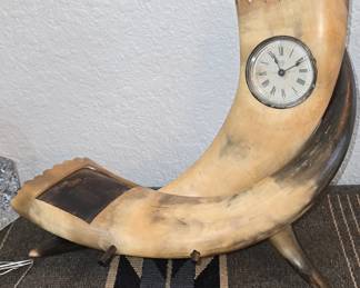 Antique Horn Clock