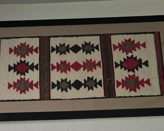 39. Framed Antique Hand Woven Rug
27 x 46