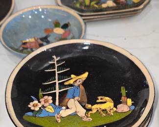 Handpainted Mexican Pottery Plates