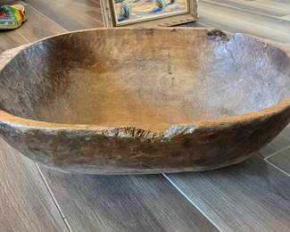Rustic Primitive Oversized Dough Bowl
