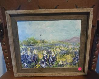 44. " Bluebonnets and Windmill" by Caroline Dechert
17 x 14