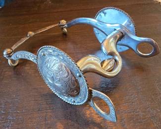 Western Silver Show Bit for Horse