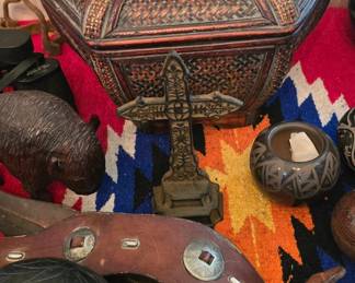 Antique Bisquit Basket - Iron Cross