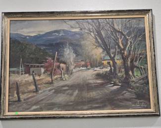 34.  "M. Lemaro" 1962 painting by Olt. Privitera 32 x 43