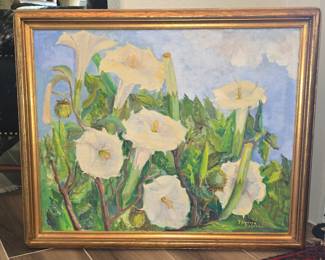 2. Painting by Florence Coleman "Gimson Weed" 32 x 26