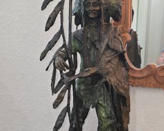 "Peace" Indian Bronze by Kauba - 17"H