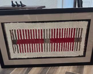 38. Antique Hand Woven Rug Framed
28 x 51