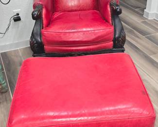Front View of Red Chair