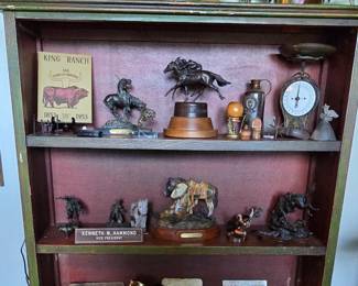 Western Antique Rustic Bookcase with Base