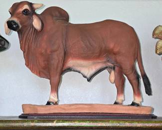 Red Brahman Bull Figurine