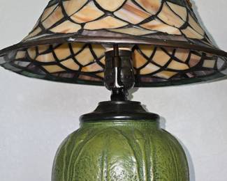 Vintage Stain Glass Table Lamp