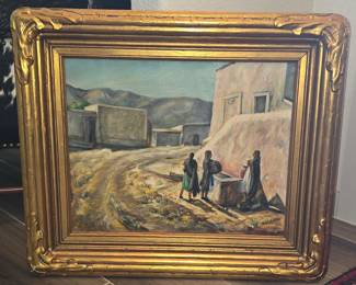 4. "Gossip at Guanjanto" by Florance Guzman 27 x 24