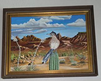 21. "Roadrunner Freedom" Painting by Kurkowski 28 x 22