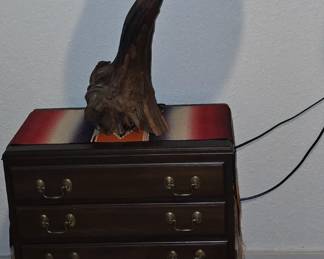 Log Lamp - Small Collector's Cabinet