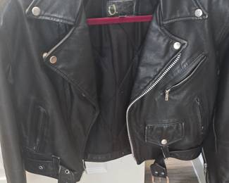 Ladies Leather Jacket Size L