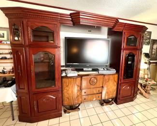 Entertainment Center- Sony Flatscrern TV - Vintage Buffet