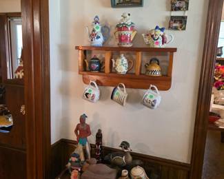 Figurines, books, and miscellaneous vintage oddities