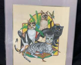 BR154Framed Wall Art  Cats