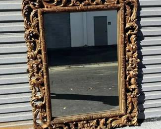 BR105Louis XVI Rococo Gold Tone Mirror