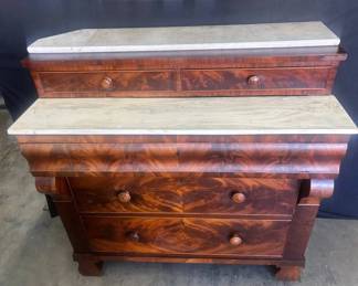 FL107VAntique American Empire Mahogany Chest Of Drawers