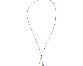 10kt Yellow Gold Lariat Drop Necklace