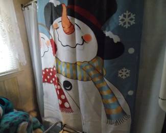 Holiday shower curtain