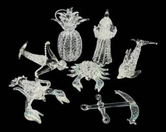 58 SilvestriBlownGlassOrnamentsMermaidCrabLighthouseMore