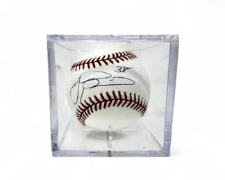 99 JoelPieiroSignedBaseballinDisplayCase