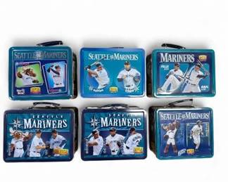 83 Lotof6SeattleMarinersMetalLunchBoxCollectionUnused