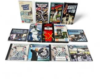 96 SeattleMarinersMediaLotVHSDVDCollectionSomeSealed