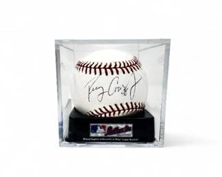 79 RoyCorcoranSignedBaseballinDisplayCase