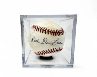 92 RichDeLuciaSignedBaseballinDisplayCase