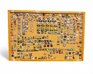 30 LargeMLBBaseballPinCollectiononCorkDisplayBoard