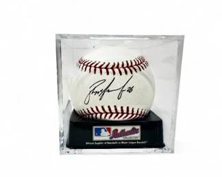 73 RandyMessengerSignedBaseballinDisplayCase