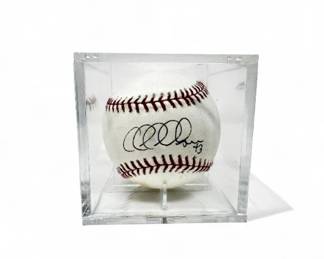 19 JeffNelson43SignedBaseballinDisplayCase