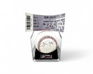 71 ChrisWoodwardSignedBaseballw2018TacomaRainiersTicket