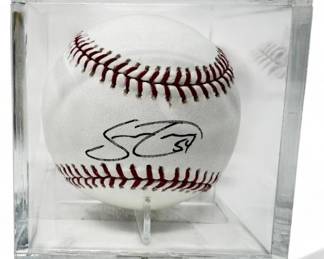 127 SeanGreenSignedBaseballinDisplayCase