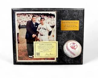 15 BabeRuthYogiBerraLimitedEditionPlaquewCOA