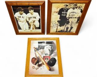 93 BaseballLegendsWallArtLotRuthGehrigWilliamsDiMaggio