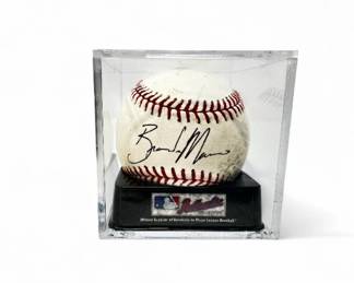 52 BrandonMorrow35GameUsedSignedBaseball2009MLB