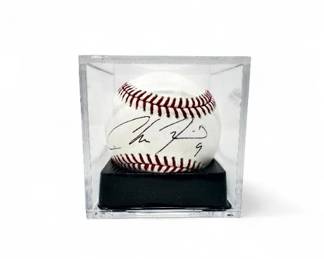 42 ChoneFiggins9SignedBaseballinDisplayCase