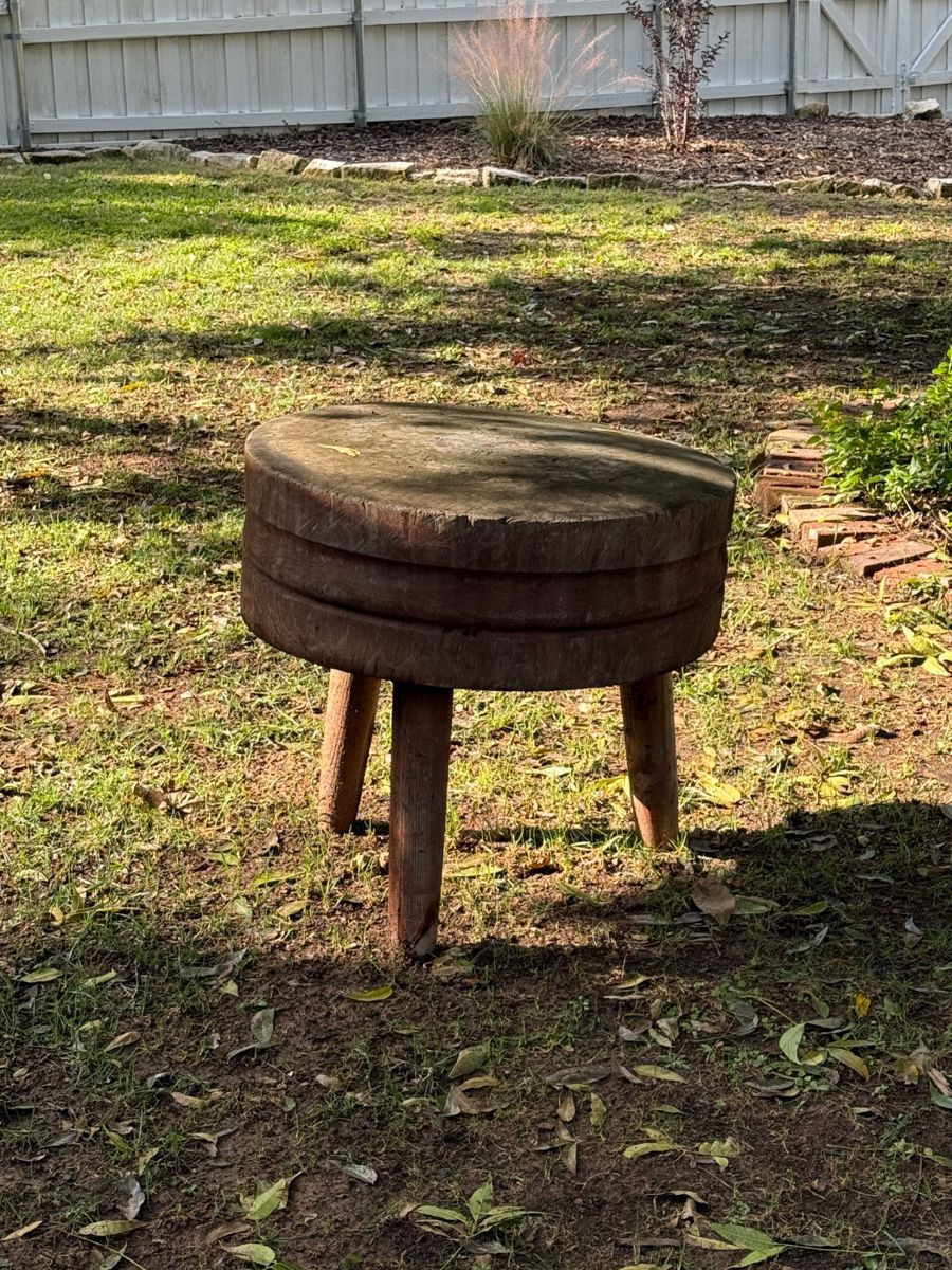 Antique butcher block