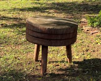 Antique butcher block