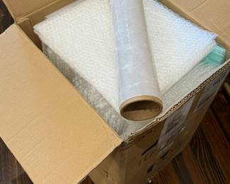 Box of clean bubble wrap