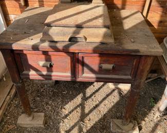 Antique general store table