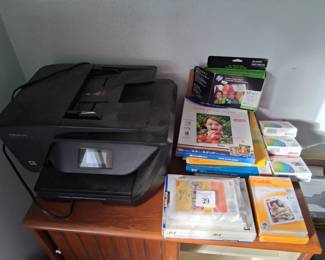 All in one printer, photo paper and ink