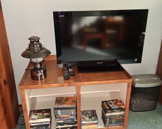 25 inch television, DV.D's