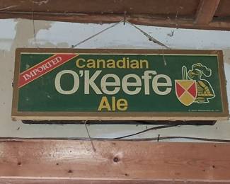 O'keefe canadian ale beer sign